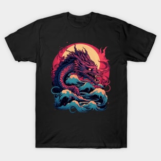 Japanese Sea Dragon Colorful T-Shirt